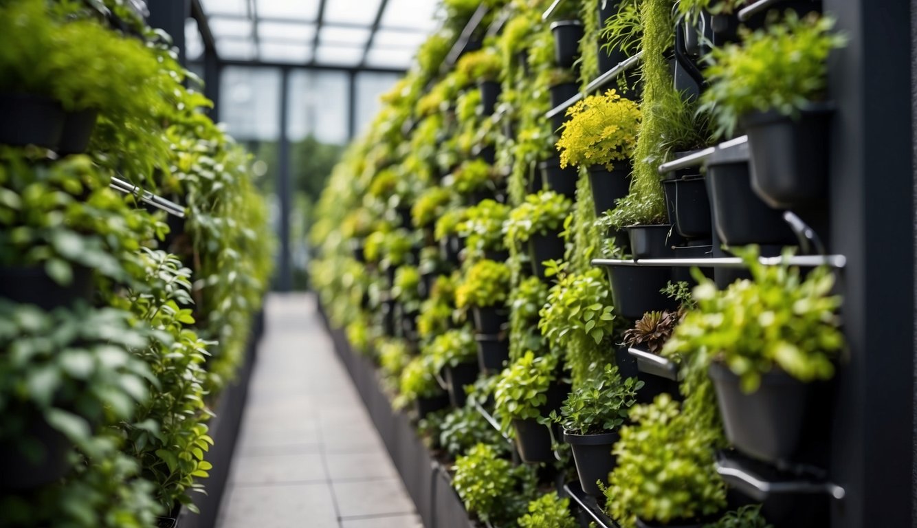 A vertical garden with automated temperature control system using innovative techniques