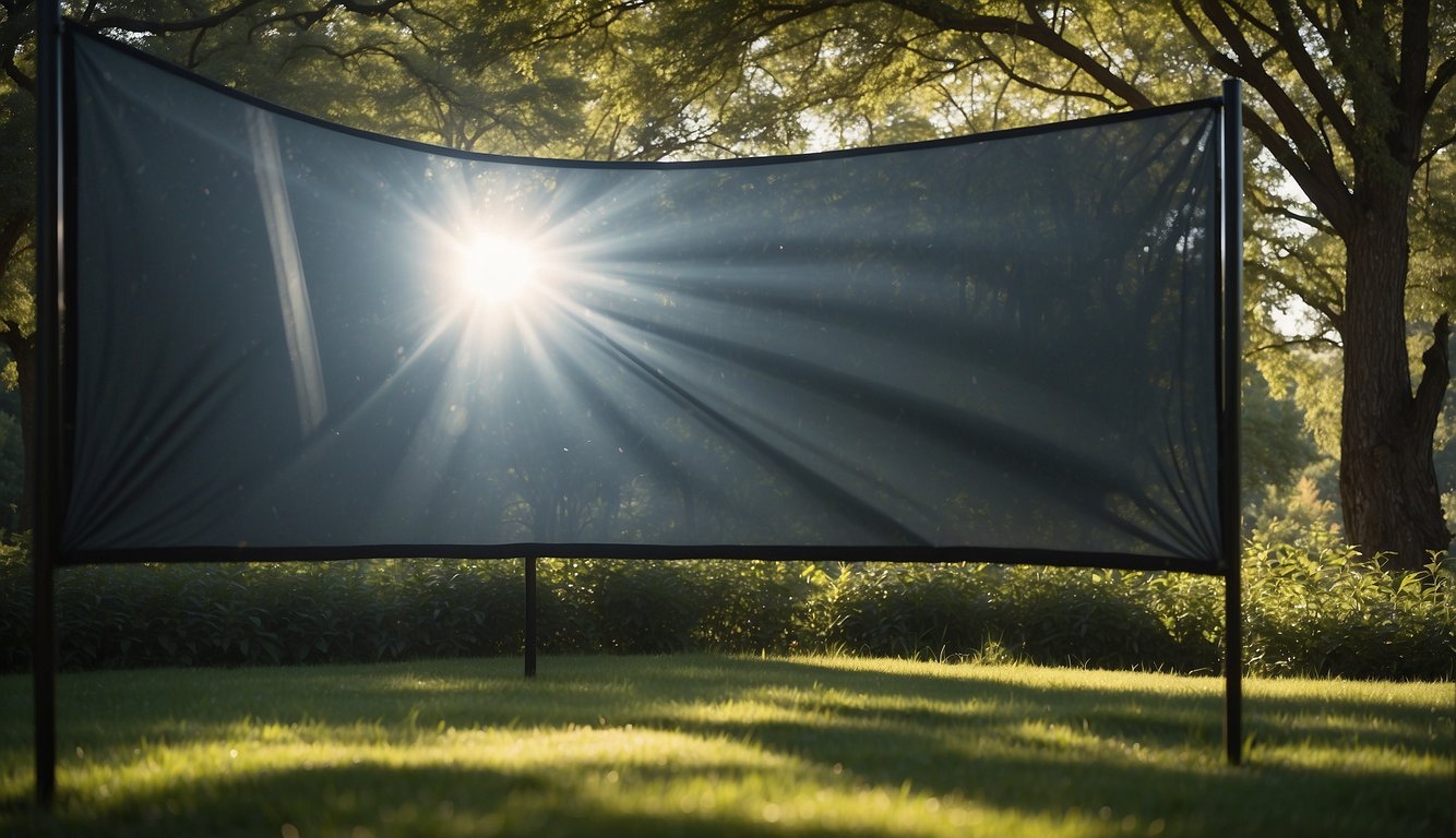 A privacy screen stands resilient against strong winds, deflecting the force with ease