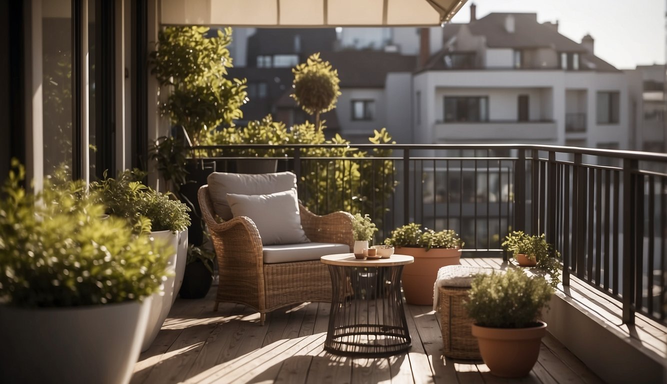 A balcony with a privacy screen being installed and maintained, showcasing its benefits of increased privacy and improved aesthetic appeal